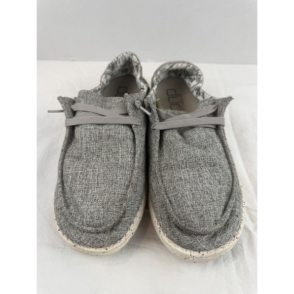 Hey Dude Wendy L Linen Iron Grey Floral Slip On Loafers 121533901 Womens 11 - Picture 3 of 10